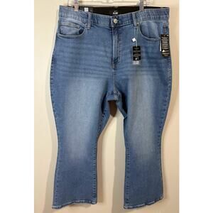 Lularoe Women's Crop Kick Flare Jeans Plus Size 38 NWT